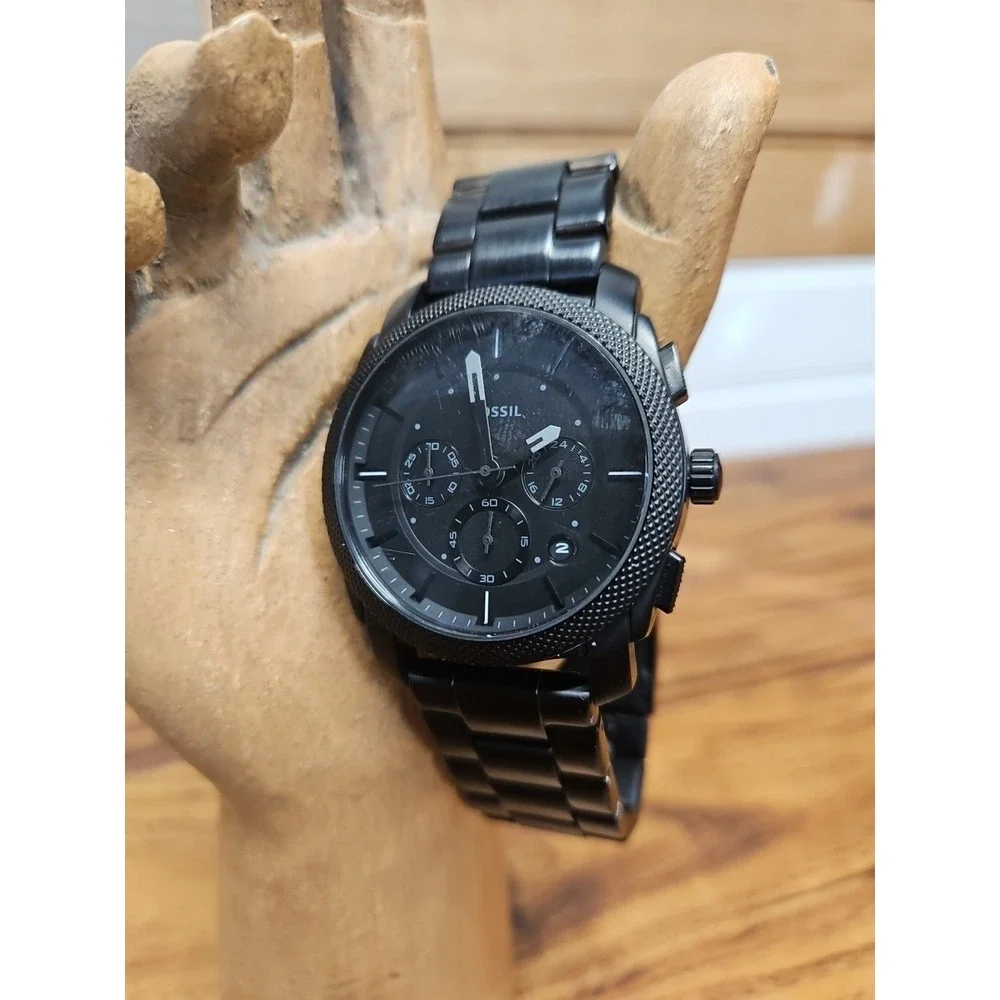 Fossil FS6015 Chronograph Analog Watch Black 5 Hands 5 ATM